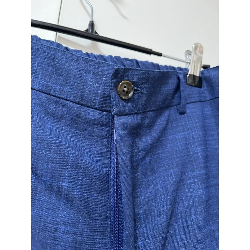 Ted Baker London Mens Roger Slim Fit Wool Blend Pants Size 38 Navy‎ Trousers NWT